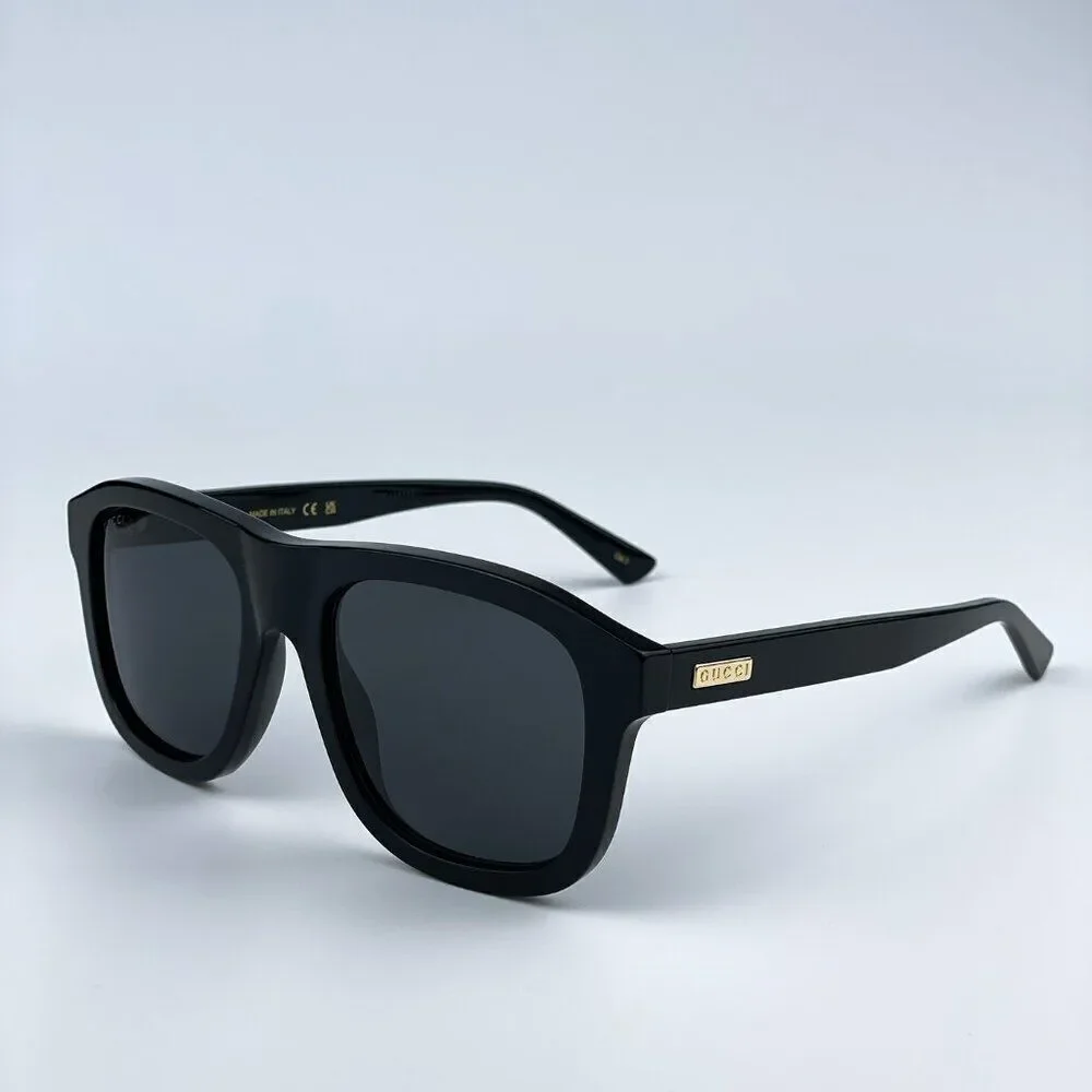 SALE! NEW Gucci GG1316S 001 Black Grey Square Unisex Sunglasses